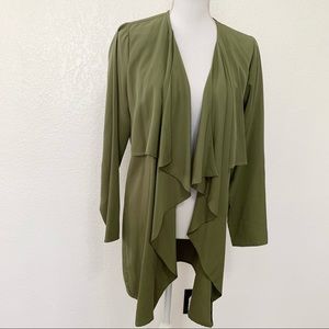 Leith cardigan blazer style olive green